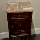 Faux bamboo marble top side table / stand