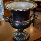 Pair of silver plate ice bucket wine coolers