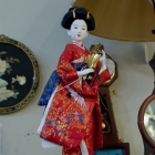 Japanese geisha doll in kimono