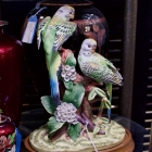 Royal crown parakeets figurine