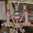 Pink & white chandelier