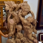 Wood carved statue of lord Ramen & Siti