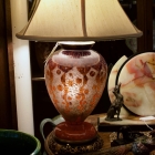 Early 20th Century Le Verre Francais France cameo glass lamp