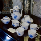 Herend Hungary 1960-70 hand painted coffee service for 6
