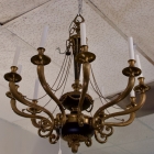 Bronze & brass chandelier