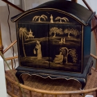 Hand painted chinoiserie cabinet on stand