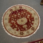 Round hand knotted rug