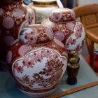 Pair of large Kutani ginger jars