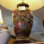 Japanese marriage porcelain lamp