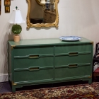 Green Drexel chest of drawers