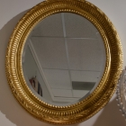 Oval gilt frame mirror pair