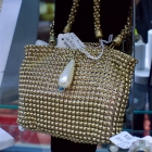 Made in France Saks 5th Ave bead mesh bag - lovely interior