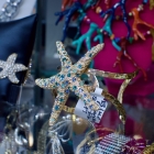 Blue rhinestone starfish cuff