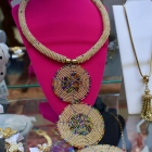 Seed beaded drop necklace