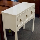 White lacquered console cabinet