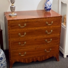 Inlaid top 4 drawer chest