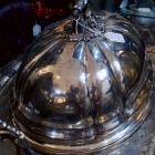 Victorian English silver on copper food dome