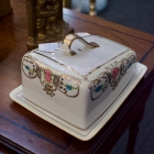 Antique China covered cheese dish