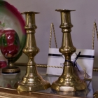Vintage brass candlesticks - pair
