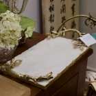 Marble tray w/ gold handles