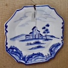 Vietri blue / white plate