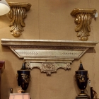 40” gold wall shelf