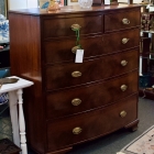 18th century flamed mahogany bow front oversized chest