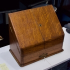 English oak desk secretary box