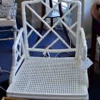 White bamboo chair