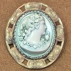 Celluloid Cameo Brooch