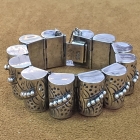 Fan FavoriteRare Mexico Sterling Barrel Bracelet 