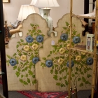 Pair of vintage hand painted floral headboards