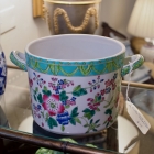 Vintage Chinese Famille Rose porcelain cachepot / cooler