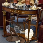 Emerson Demi-lune table w/ marble top