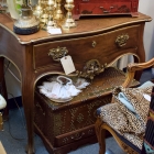 French 1 drawer writing desk / console