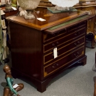 beautiful chest w/ leather covered board slide