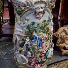 Extravagant capodimonte umbrella holder