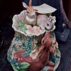 Fitz & Floyd bunnies & deer cookie jar