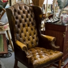 Leather chair w/ fine patina