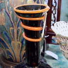 Murano art glass amethyst vase