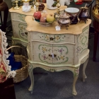 Italian style painted night stands / end tables pair