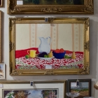 Country table still life oil on board
