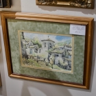 South American street scene original watercolor