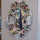 Italian ornate mirror w/ cherubs