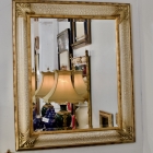 Wood bevel gilded mirror