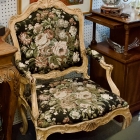 French open arm chair - bleached