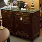 Antique 19th century French server w/ green marble