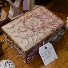 Heavily carved marble box