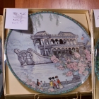 Marble boat decorative plate