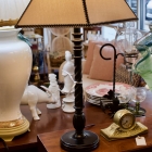 Pair of black twisted lamps